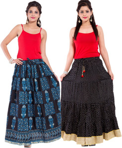 Magnus Printed Women's Regular Multicolor Skirt