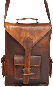 Craft World Men & Women Brown Leatherette Sling Bag
