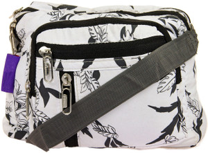 JG Shoppe Men & Women White Polyester Sling Bag