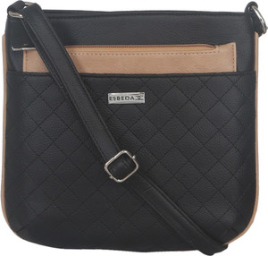 Esbeda Women Black Leatherette Sling Bag