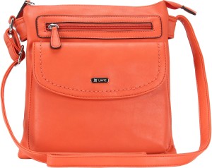 Lavie Women Orange PU Sling Bag