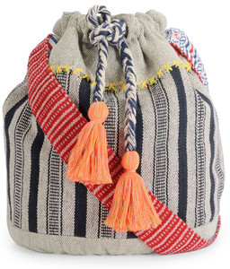 The House of Tara Women Multicolor Cotton Sling Bag