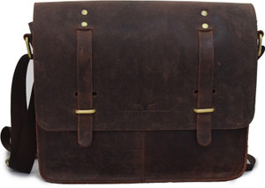 Urban Forest Men Casual Brown Genuine Leather Sling Bag