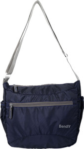 Bendly Men & Women Casual Blue Nylon Sling Bag