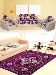 Mangal Velvet Sofa Cover Purple Pack Of 7 Best Price In India Mangal Velvet Sofa Cover