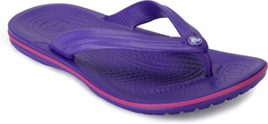purple crocs flip flops