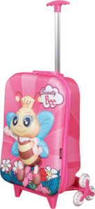 T-Bags 3D Bumble Bee Pink Children's Trolley Small Travel Bag - Small
