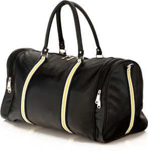 Mboss Faux leather Unisex Round Black Multi Small Travel Bag - Medium