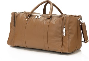 Mboss Faux leather Unisex Beige Single Small Travel Bag  - Medium