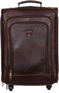 shree leather trolley bag