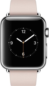 Apple Watch 38 mm Stainless Steel Stainless Steel Case with Modern Buckle - Small(Pink Strap Small)