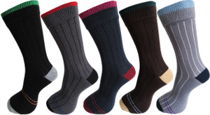 Rc. Royal Class Men's Solid Crew Length Socks