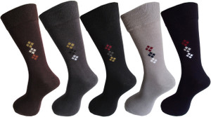 Rc. Royal Class Men's Self Design Crew Length Socks