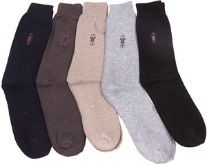 Mikado Men's Embellished Crew Length Socks
