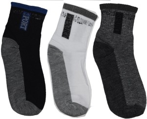 Ishaya Stores Men's Solid Ankle Length Socks