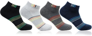 Bonjour Men's Striped Footie Socks