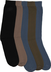 Mikado Contemporary Charm Men's Solid Crew Length Socks