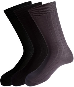 Peter England Men's Solid Mid-calf Length Socks
