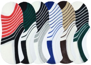 Tahiro Men & Women Striped Ankle Length Socks, Footie Socks, No Show Socks, Low Cut Socks
