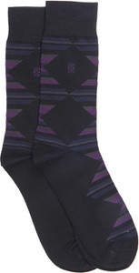 Graceway Men's Geometric Print Crew Length Socks