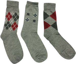 Graceway Men's Geometric Print Crew Length Socks