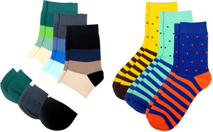 Color Fevrr Men & Women Mid-calf Length Socks