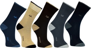 Vinenzia Men's Solid Crew Length Socks