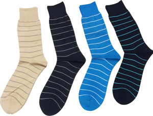 Graceway Men's Striped Crew Length Socks