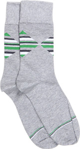 Graceway Men's Geometric Print Crew Length Socks