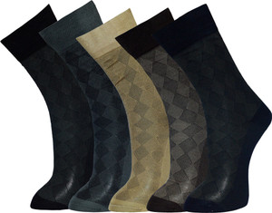 Marc Men's Checkered Crew Length Socks