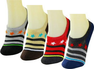 Neska Moda Men & Women Striped No Show Socks