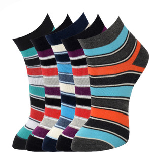 Marc Men's Striped Ankle Length Socks