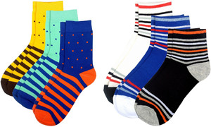 Color Fevrr Men & Women Mid-calf Length Socks