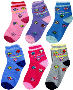 Neska Moda Boys & Girls Solid Ankle Length Socks