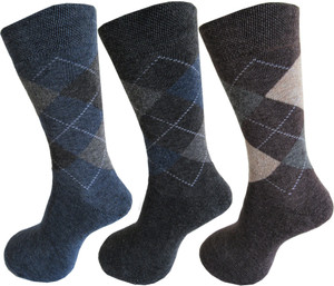 Rc. Royal Class Men's Self Design Crew Length Socks