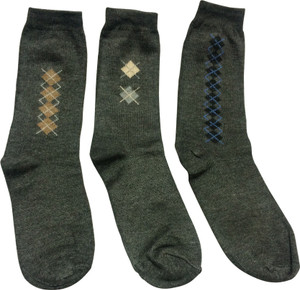 Graceway Men's Geometric Print Crew Length Socks