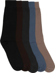 Mikado Contemporary Delight Men's Solid Crew Length Socks