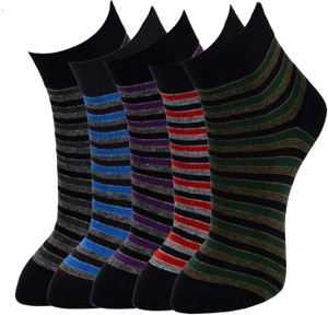 Marc Men's Striped Ankle Length Socks