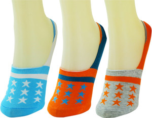 Neska Moda Men & Women Geometric Print No Show Socks