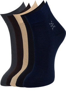 Marc Men's Solid Ankle Length Socks