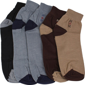 Mikado Fashion Men's Solid Ankle Length Socks