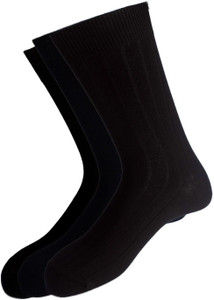 Peter England Men's Solid Mid-calf Length Socks