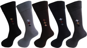 Rc. Royal Class Men's Self Design Crew Length Socks
