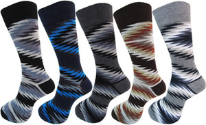 Rc. Royal Class Men's Self Design Crew Length Socks