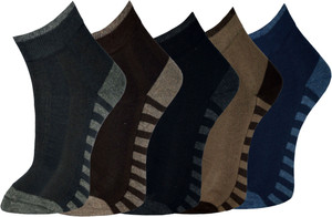 Marc Men's Striped Ankle Length Socks