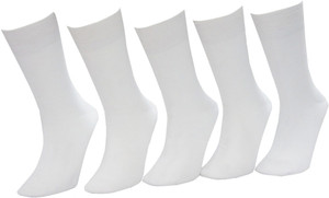 Morson Men's Solid Crew Length Socks