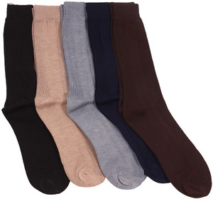 Mikado Men's Solid Crew Length Socks