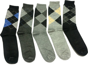 Graceway Men's Geometric Print Crew Length Socks
