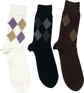 Graceway Men's Self Design Crew Length Socks