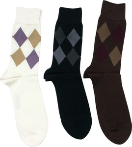 Graceway Men's Self Design Crew Length Socks